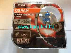 OSRAM NIGHT BREAKER LASER 9005NL 12V HB3 60W +150% IZZÓ DUO
